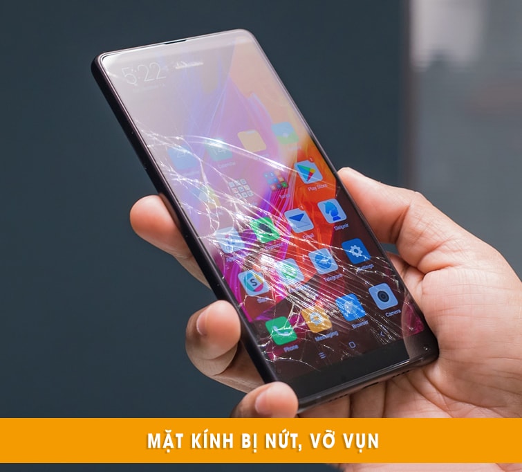 màn hình xiaomi bị vỡ