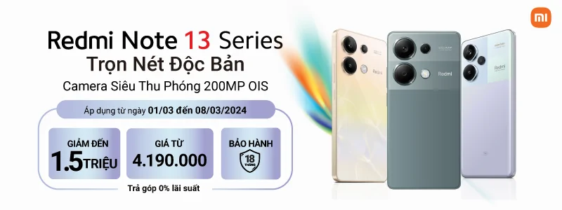 mua diện thoại redmi trả góp